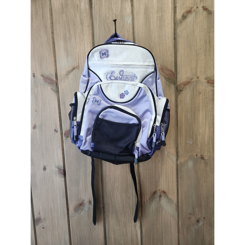 Shiny Satin Eastsport Backpack, lavendar, butterflies, Never used.